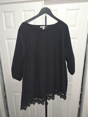Jessica London 26W Cotton /spandex Tunic Black [COPY]